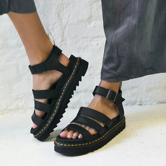 NEW Dr. Martens Vegan Blaire Felix Gladiator Flatform Sandals Black size 11 - Picture 2 of 12